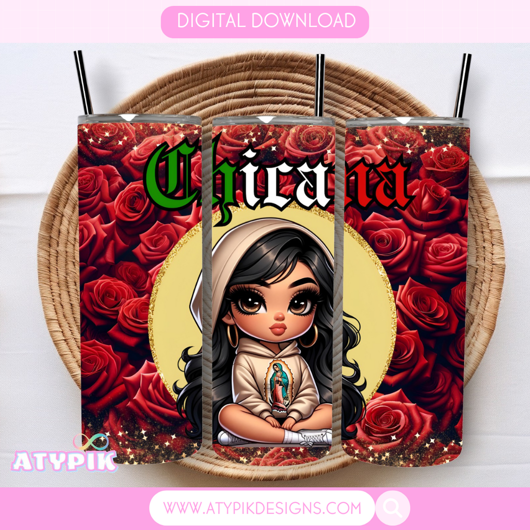 Chicana Tumbler Png