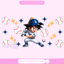 Load image into Gallery viewer, Los Angeles Baseball Anime Glass can PNG
