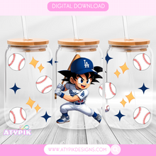 Load image into Gallery viewer, Los Angeles Baseball Anime Glass can PNG
