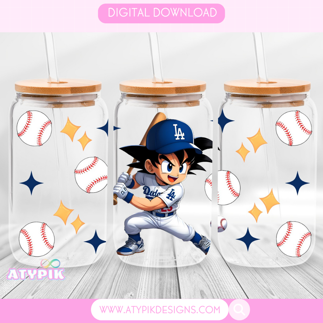 Los Angeles Baseball Anime Glass can PNG