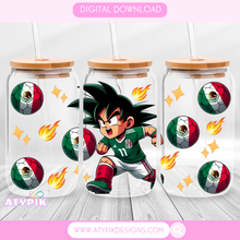 Load image into Gallery viewer, Mexico Anime Glass can PNG
