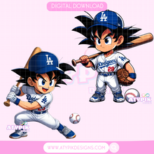 Load image into Gallery viewer, BUNDLE Los Angeles Baseball Anime PNG
