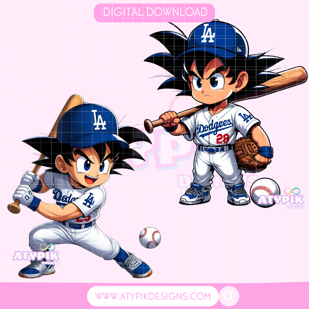 BUNDLE Los Angeles Baseball Anime PNG