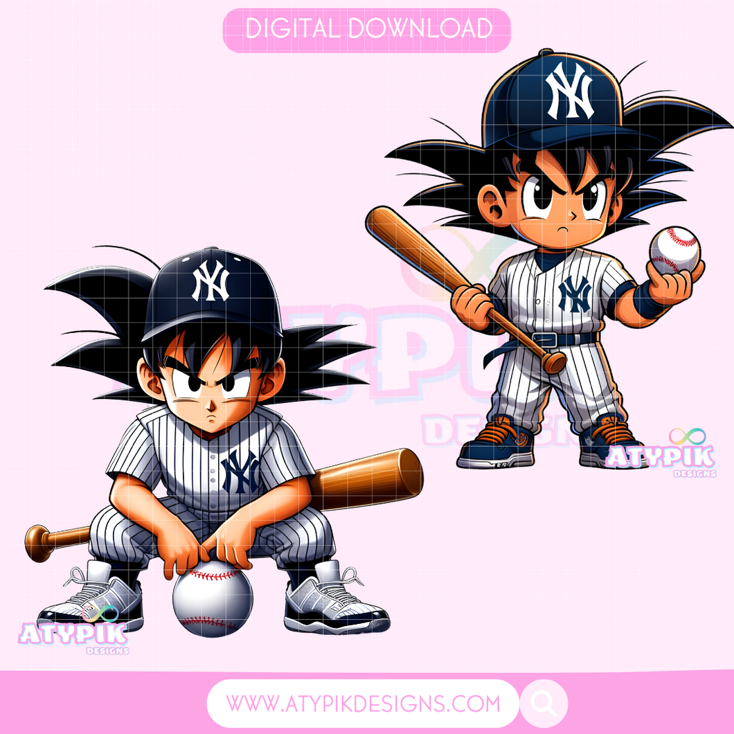BUNDLE New York Baseball Anime PNG