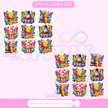 Charger l&#39;image dans la galerie, Butterfly bear and friends Tumbler PNG
