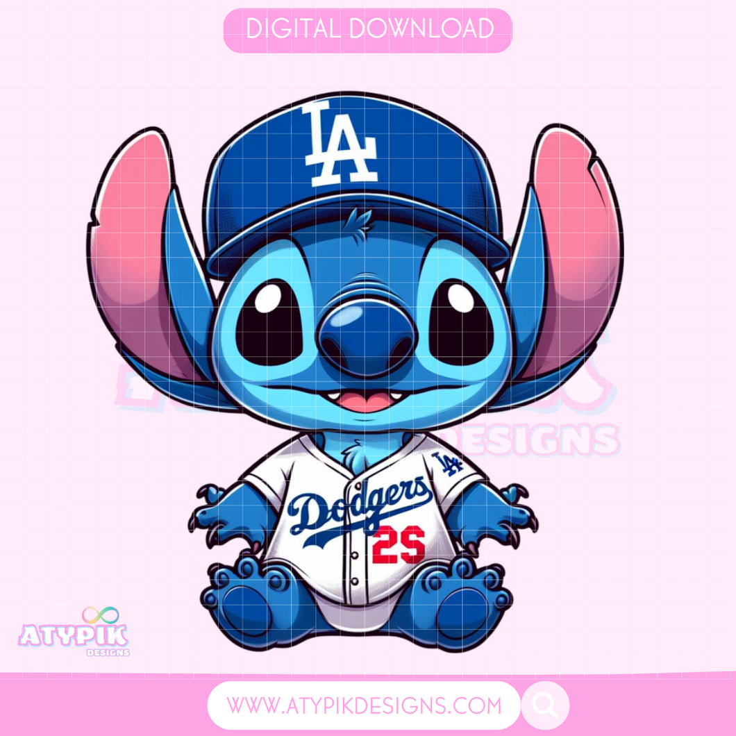 Blue Cartoon Los Angeles Baseball PNG